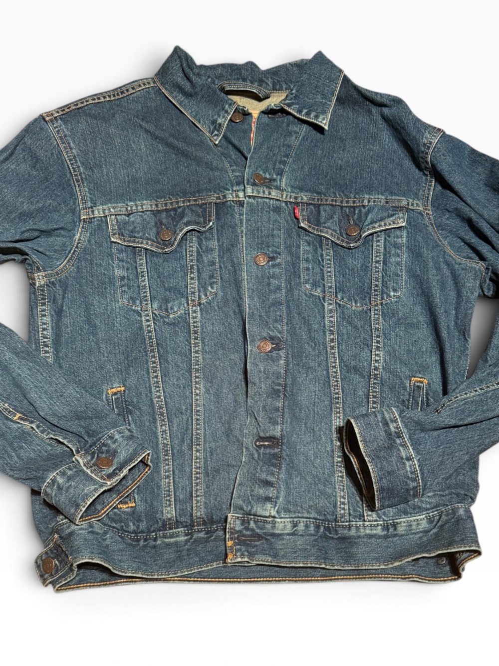 Levi's med-dark Blue Men's Denim trucker Jacket L
